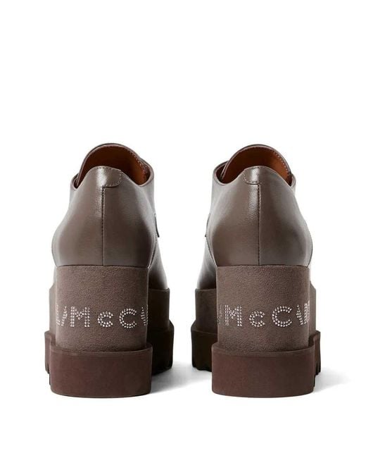 Stella McCartney Brown Elyse Logo Derbies