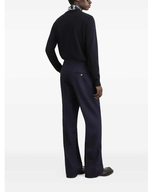 Dolce & Gabbana Black Dolce & Gabbana Embroidered Plain-Knit Sweater for men