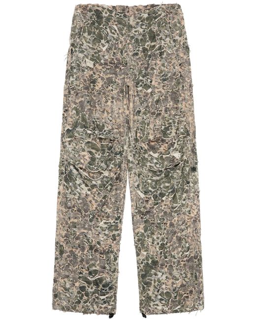 DIESEL Gray P-Hokney Distressed Effect Trousers for men