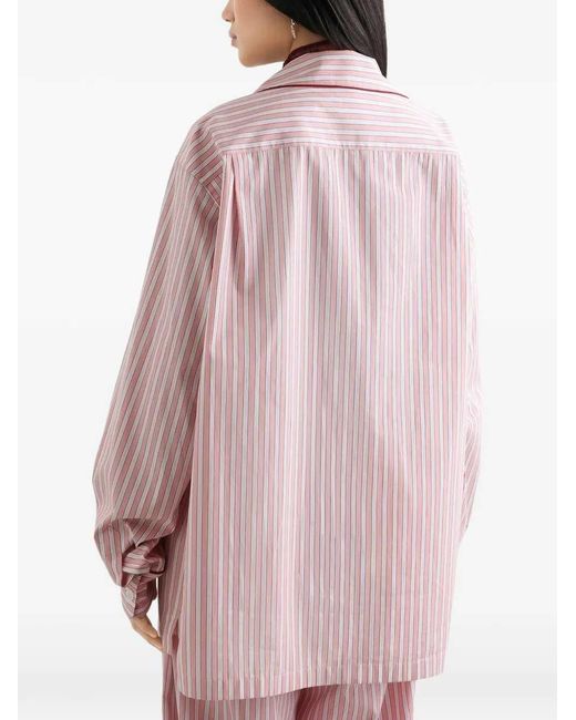 Dolce & Gabbana Pink Dolce & Gabbana Striped Shirt