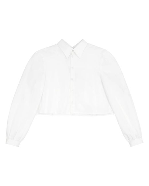 Camicia Crop A Doppio Strato di MM6 by Maison Martin Margiela in White