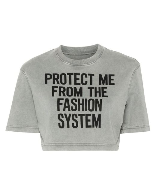 T-Shirt Con Stampa di Moschino in Gray