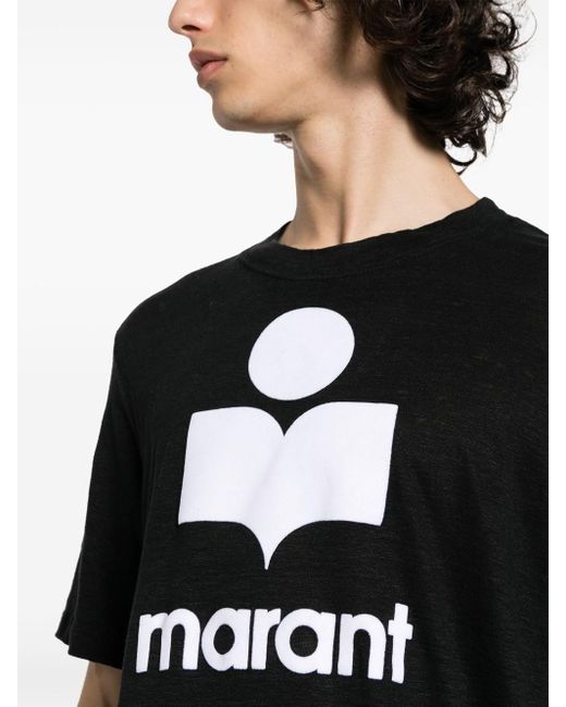 Isabel Marant Black T-Shirt With Print for men