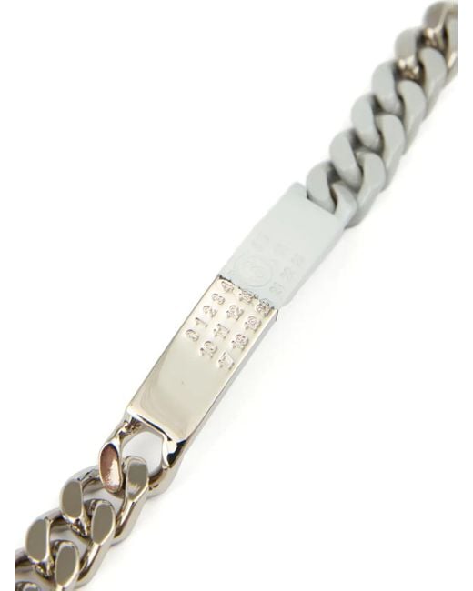 VIPSALE【MM6 MAISON MARGIELA】ミニマルロゴIDタグブレスレット MM6 by Maison Martin Margiela Minimal Logo Id Tag Bracelet