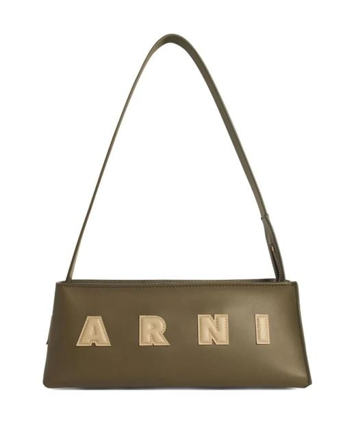 Marni Metallic Shoulder Bag With Logo Plaque