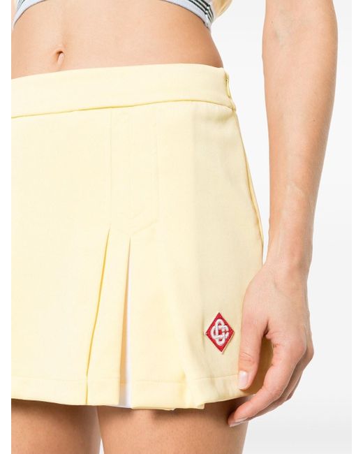 Casablancabrand Natural Mini Skirt With Embroidery