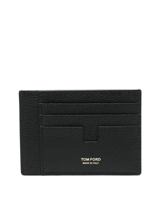 Tom Ford Black Leather Card Holder for men