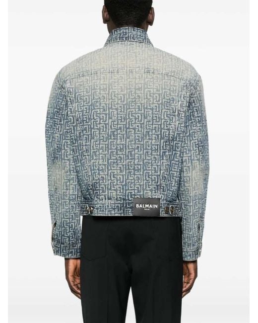 Balmain Blue Denim Jacket for men