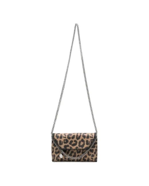 Stella McCartney White Leopard-Print Falabella Shoulder Bag