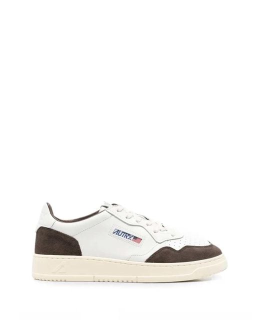 Autry White Leather Sneakers With Medalist Inserts for men