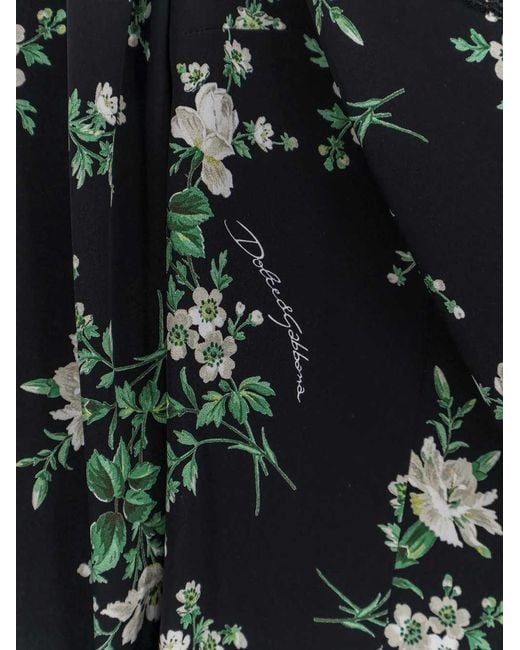 Dolce & Gabbana Black Dolce & Gabbana Floral Lace Blouse