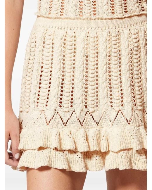 Isabel Marant Natural Ruffled Miniskirt