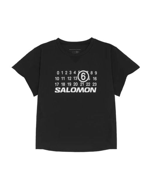 T-Shirt di MM6 X SALOMON in Black