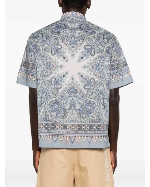 Etro Blue Paisley Shirt for men