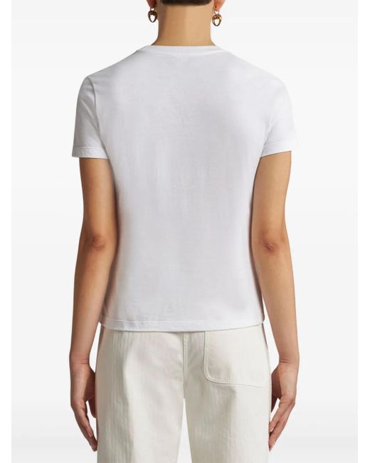 Etro White T-Shirts And Polos