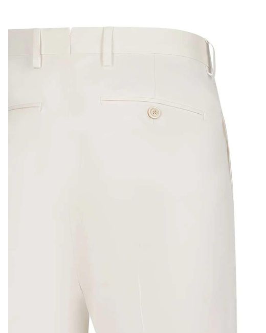Lardini White Drop Regular Pants for men