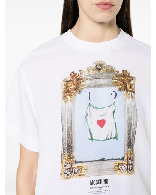Moschino White Blouse With Print