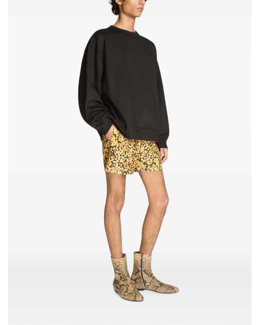 Dries Van Noten Black Oversized Cotton Sweatshirt for men