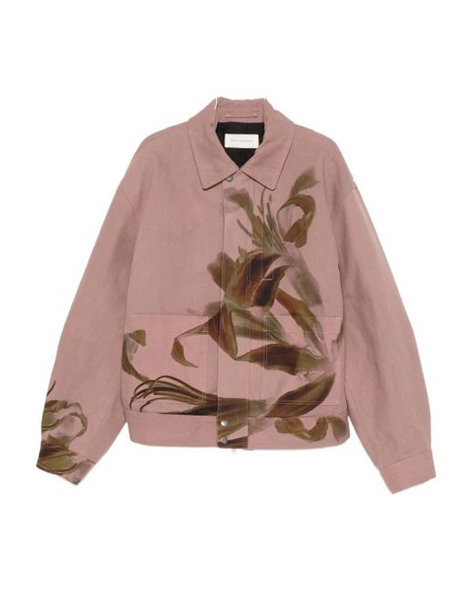 Dries Van Noten Pink Veperny Bis 2368 M.W. Jacket Oros for men