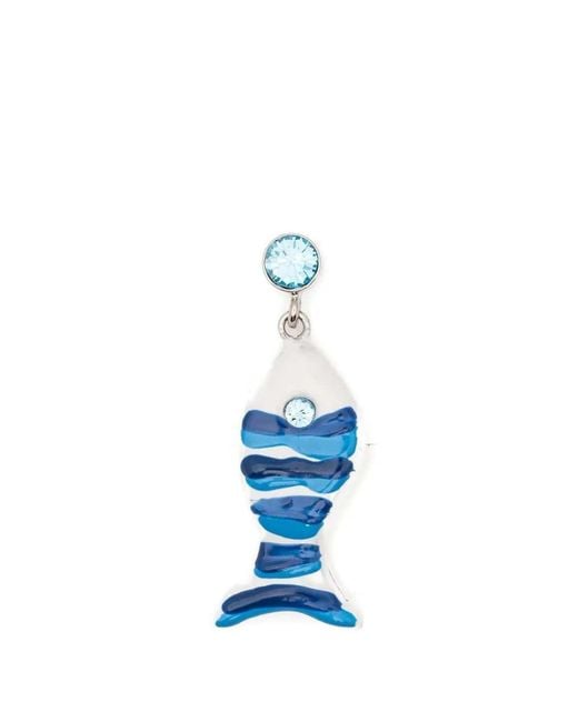 Marni Blue Fish Drop Earrings