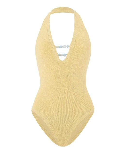 Hunza G Multicolor Adriana Beaded Swim M