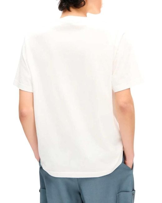 KENZO White Signature' Embroidered Cotton T-Shirt for men