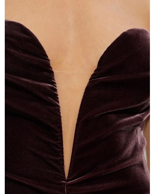 Abito Midi Con Scollo A Cuore-Donna di Tom Ford in Brown