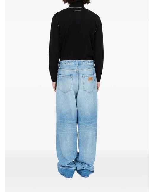 MM6 by Maison Margiela Blue Wide-Leg Jeans for men