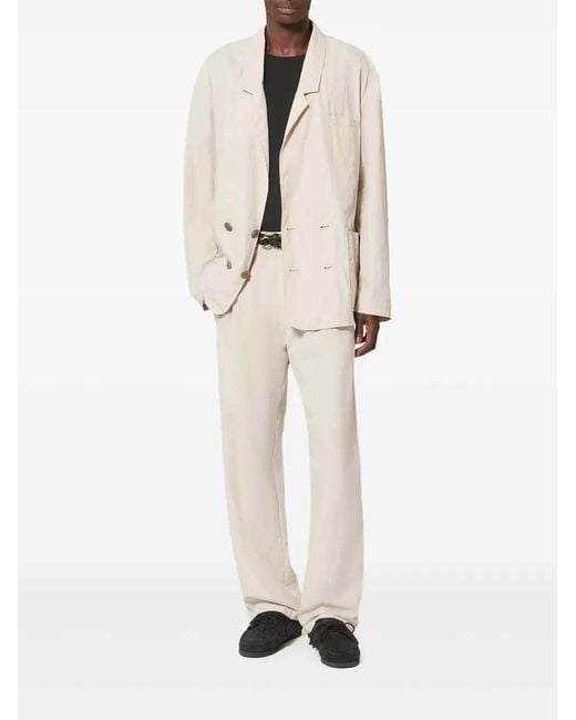 Isabel Marant White Yostin Pleated Pants for men