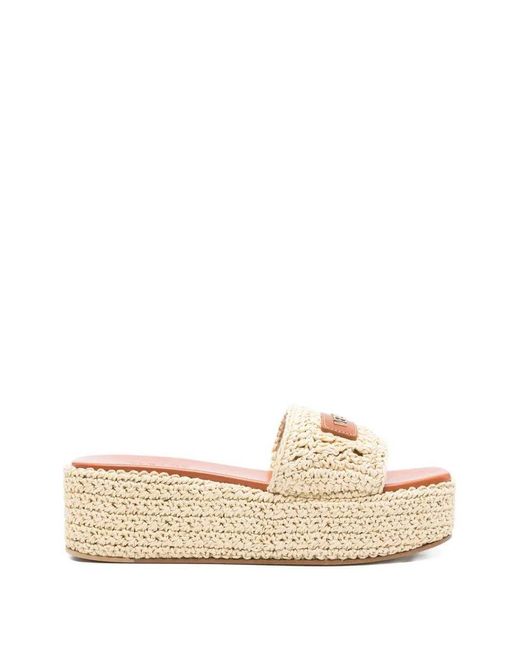 Versace Natural Logo Sandals