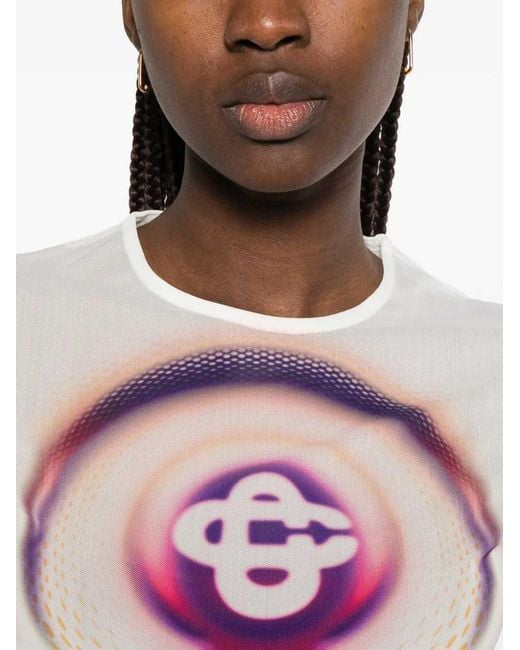 Casablanca Pink Graphic Print T-Shirt