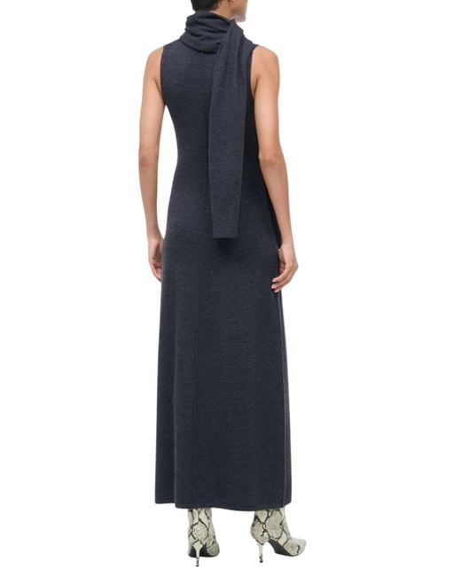 Staud Blue Canal Midi Dress