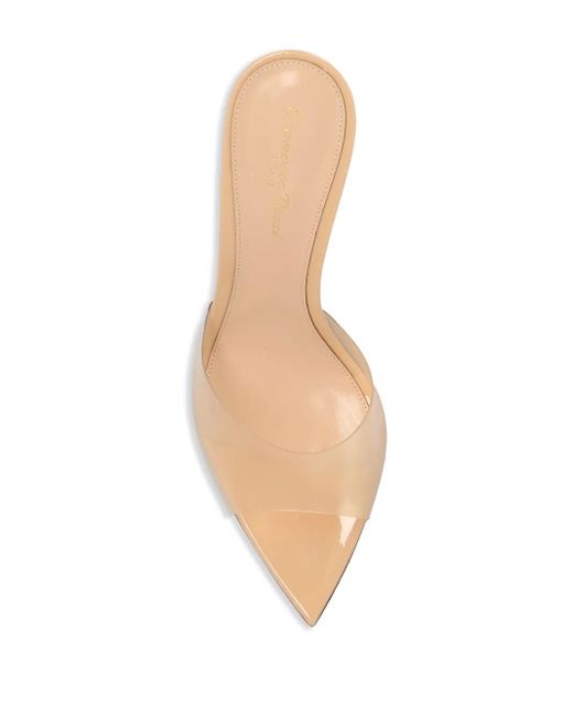 Gianvito Rossi White Elle Sandals With 85Mm Transparent Strap
