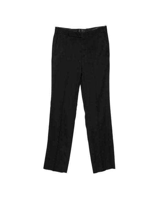 Lardini Black Tailored Trousers With Pressed Crease for men