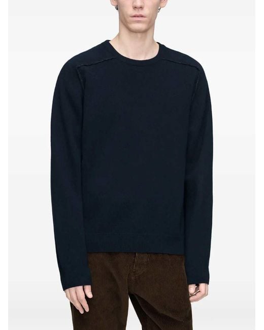 Maison Margiela Blue Four Stitches Sweater for men