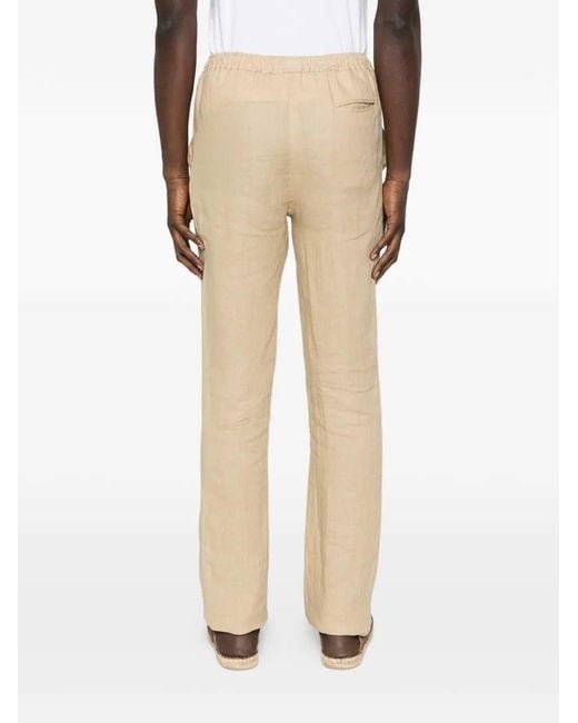 Kiton Natural Drawstring Waist Pants for men