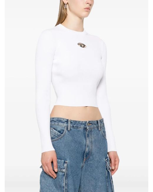 Top Con Placca A D di DIESEL in White