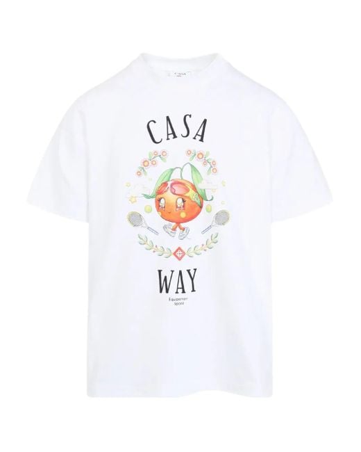 Casablanca White Casa Way T-Shirt for men