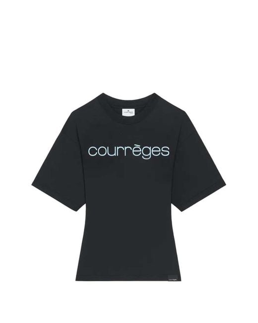 Courreges Black Logo T-Shirt