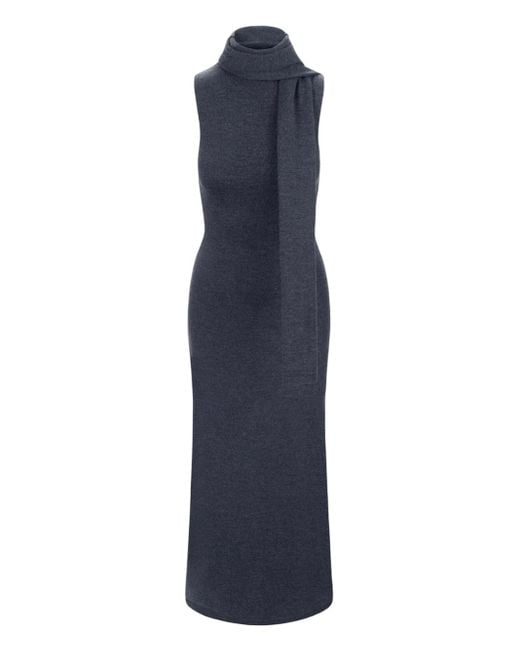Staud Blue Canal Midi Dress