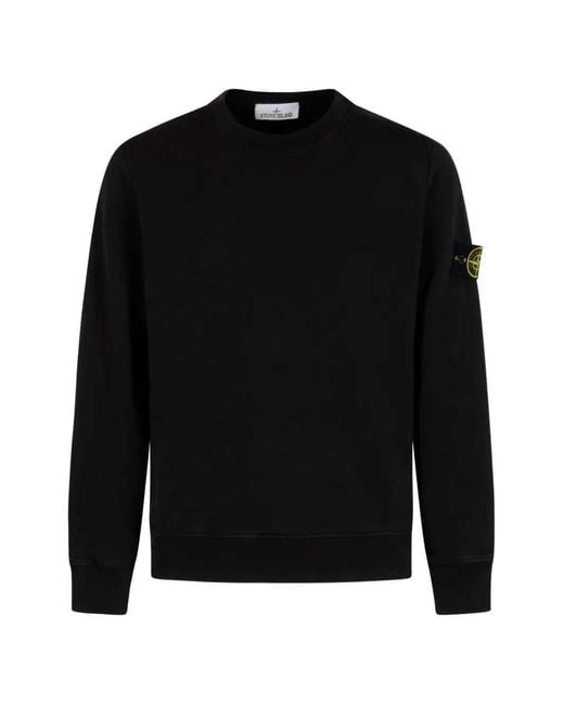 Stone Island Black Sweatshirt With Appliqué for men