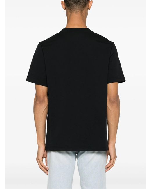 Maison Kitsuné Black Logo Cotton T-Shirt for men