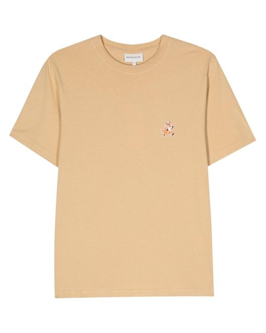 Maison Kitsuné Natural T-Shirt With Print for men