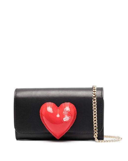 Moschino Red Clutch Made Of Calf Leather