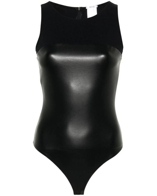 Wolford Black Sleeveless Paneled Bodysuit
