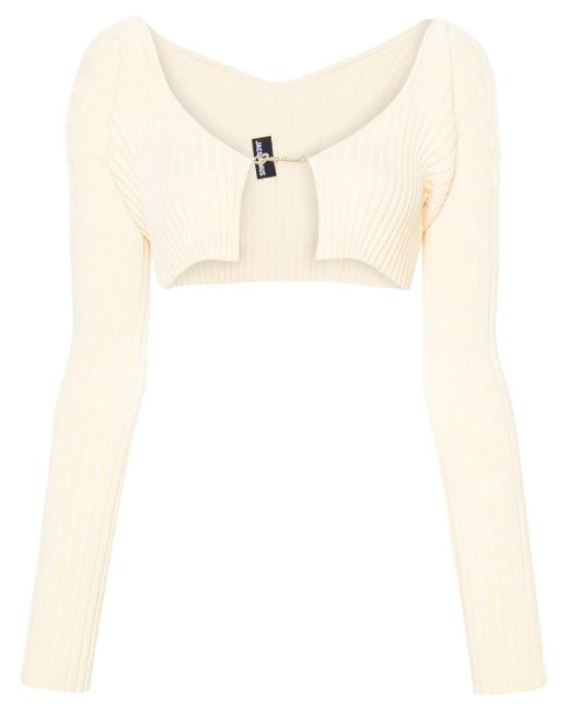 Jacquemus Natural La Maille Ribbed Cardigan