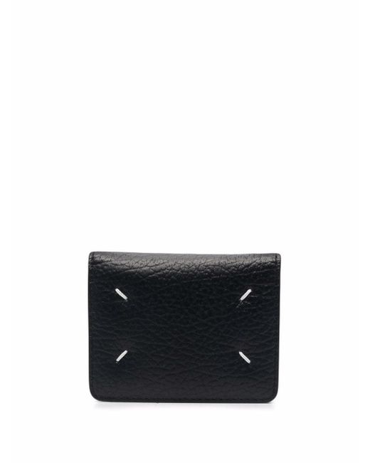 Maison Margiela Black Stitch-detail Leather Wallet