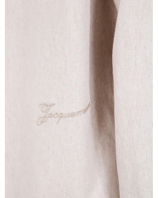 Jacquemus White Embroidered Shirt for men