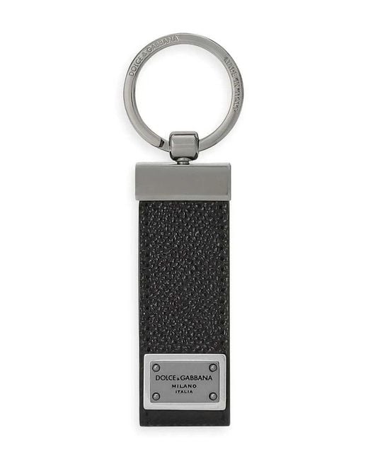 Dolce & Gabbana White Logo Keychain for men