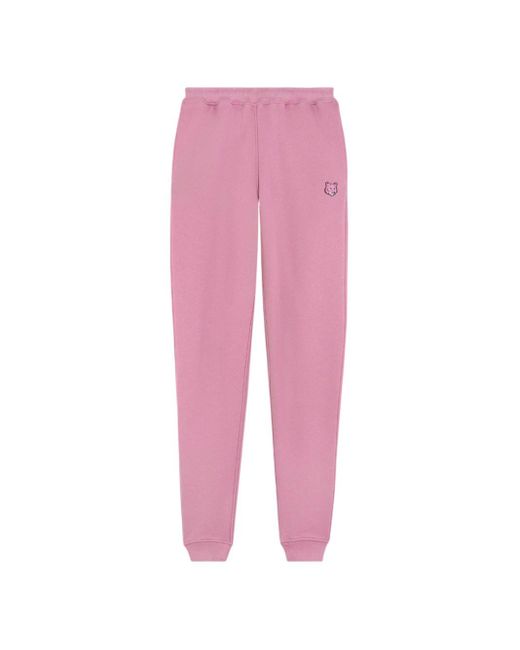 Maison Kitsuné Pink Bold Fox Head Patch Regular Jog Pants